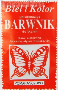 Barwnik do tkanin, uniwersalny kolor pomarańczowy