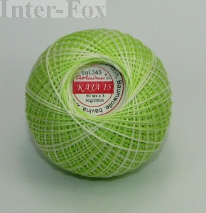 Kordonek Kaja Ombre kolor nr 345 odcienie limonki 