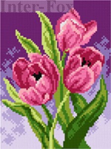 Kanwa 18 x 24 cm, 2596 Tulipany.