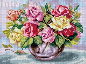 Kanwa 30 x 40 cm, 2621 Bukiet róż.