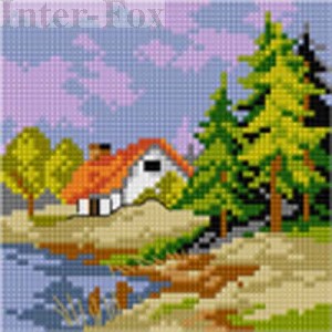 Kanwa 15 x 15 cm, 2612 Cztery pory roku - jesień.