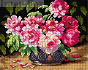 Kanwa 24 x 30 cm, 2846 piwonie.