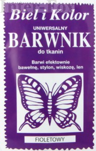 Barwnik do tkanin, uniwersalny kolor fioletowy