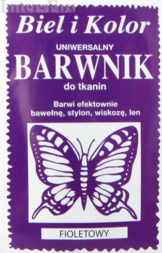 Barwnik do tkanin, uniwersalny kolor fioletowy