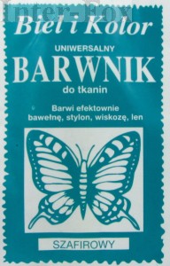 Barwnik do tkanin, uniwersalny kolor szafirowy