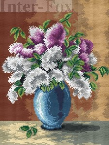 Zestaw muliny Ariadna - do kanwy 30 x 40 cm, 2343 Bukiet bzów. 