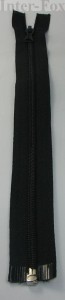 Zamek spiralny rozdzielczy kolor czarny 40 cm. 