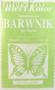 Barwnik do tkanin, uniwersalny kolor pistacjowy