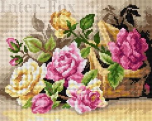 Kanwa 24 x 30 cm, 2565 róże z ogrodu.