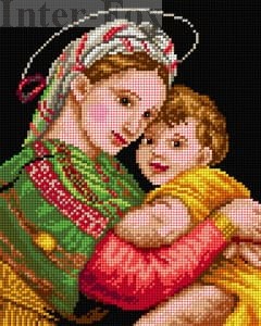Kanwa 24 x 30 cm, 2702 Rafael Santi - Madonna della Sedia.